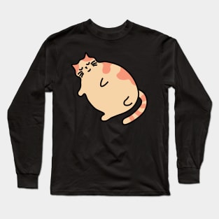 Chonky cat, Sleeping cat, Napping kitty, Fat cat Long Sleeve T-Shirt